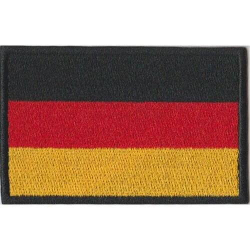1PC German flag Germany Armband Embroidered Patch Hook & Loop or iron on Embroidery Velcro Badge Cloth Military Moral Stripe