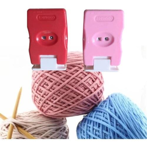 2pcs Manual Counter Knitting Stitch Row Knitted Loops Recording Press Clicker