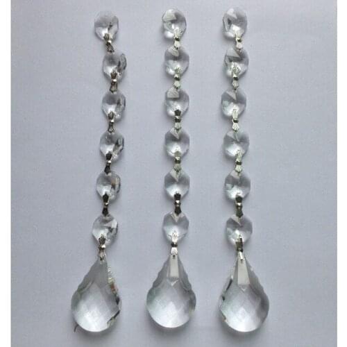 20pcs crystal beads chain road lead hanging beads wedding decorative market shop decoration