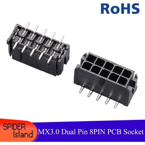 30pcs MX3.0 Double Row Vertical Harpoon MX Double Pin Needle Seat Socket MX 3.0 for DIY welding /Soldering 10Pin Connector