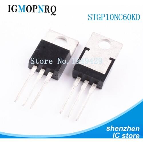 5PCS STGP10NC60KD TO-220 10A 600V IGBT 10NC60 GP10NC60KD STGP10NC60 GP10NC60 10NC60KD TO220 authentic