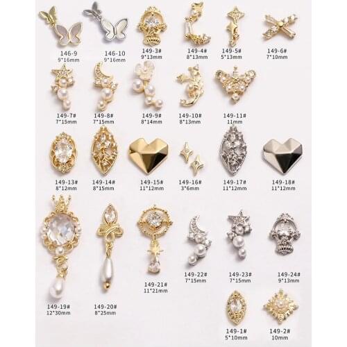 5pcs zircon alloy Nail art Jewelry 3d butterfly Nail art decoration zircon alloy nail art accessories zircon nail art ornament