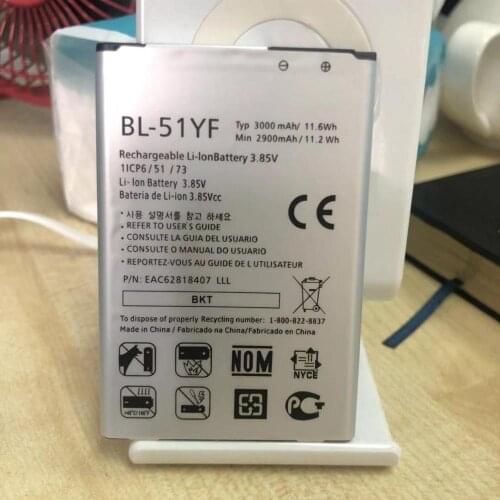 10PCS Phone Battery BL-51YF For LG G4 HH815 H818 H810 VS999 For LG G2 G3 G5 BL-54SH BL-53YH BL-42D1F Replacement Batteries