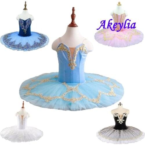 Blue Bird Tutu Child Performance Stage Custome Tutu Pink Girl Pancake Tutu White Swan Lake Adult Ballerina Dress Costume Baby