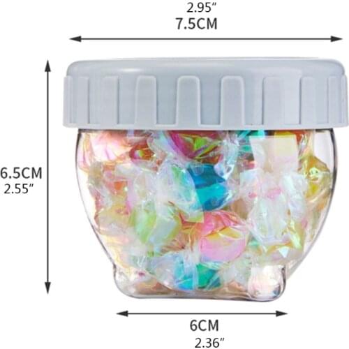 3 Pcs Portable Snacks Storage Jar Plastic Sealed Cans Spice Teas Beans Candy Preservation Food Storage Bottle Airtight Seal R7UB