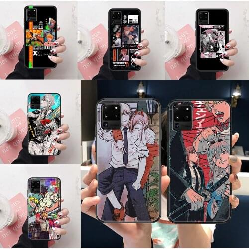 Chainsaw Man Makima Power Phone case For Samsung Galaxy Note 4 8 9 10 20 S8 S9 S10 S10E S20 Plus UITRA Ultra black trend bumper