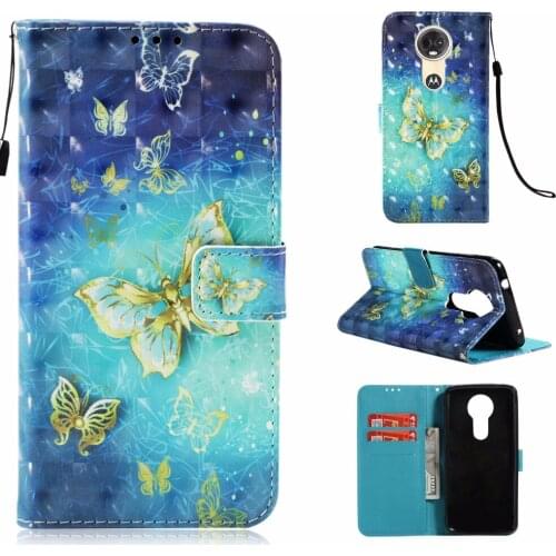 Flip Wallet PU Leather Case Cover Stand Card Holder Pattern For Moto E5 Plus Walle Case Flip Stand Magetic Moto C Plus Cover