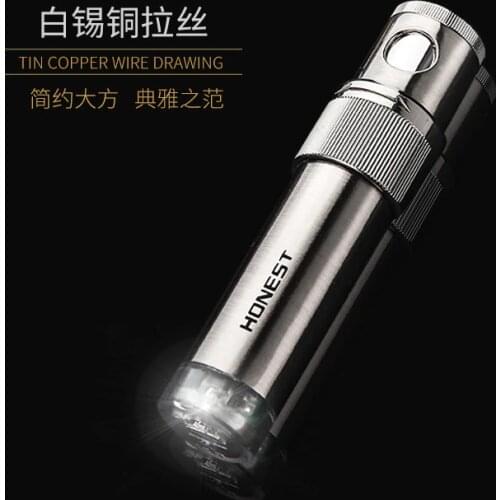 Honest Charging USB metal lighter, windproof personality with lamp send boyfriend gift cigarette lighter