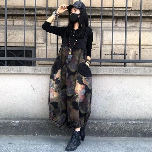 M-XL New Style Women High Waist Jumpsuit Casual Jeans High Quality Cool Printed Overalls