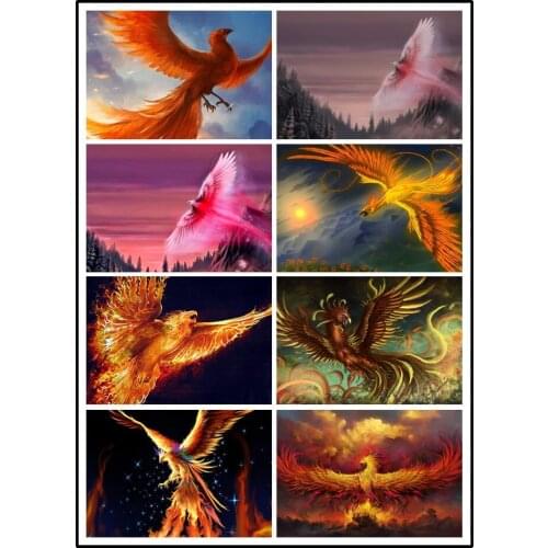 LIPHISFUN Diamond Painting Embroidery 5D DIY Cross Stitch Square/round Home Decor Drill Cartoon Animal Phoenix Bird