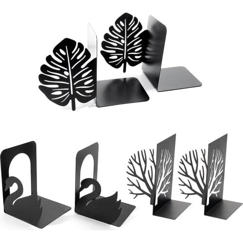 1 Pair Metal Fashion Bookends Bookends For Shelves Metal Bookend Supports For Shelves And Desk Office Home Decoration Bookends