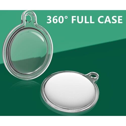 Soft TPU Cute Cover Keychain For Apple AirTag Case Key Holder Air Tag Front Back Full Protect Shell Shockproof Pet Kid Dog Cat