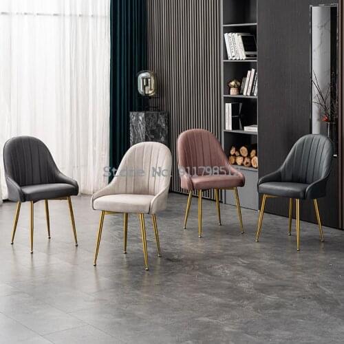 Nordic home dining chair light luxury post-modern restaurant stool fashion manicure makeup chair negotiation backrest net red le