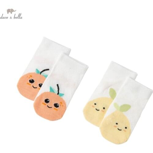 DBX16784 dave bella spring fashion baby girls fruit print sock children girl socks
