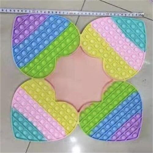 New Coming Big Pop Game Fidget Toy Jumbo Rainbow Chess Board Push Bubble Popper Fidget Sensory Toys for Parent-Child Time