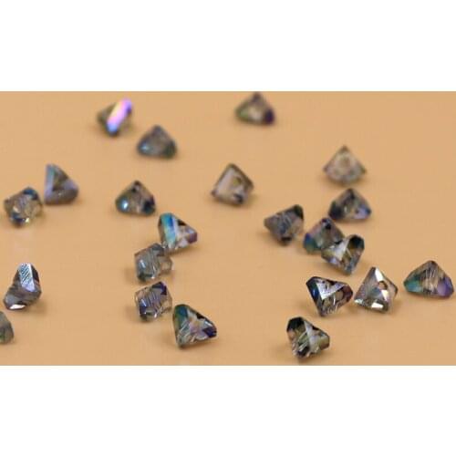 Wholesale 6mm 100pcs Triangle Austria Crystal Beads For Jewelry Making DIY Handmade Bracelet