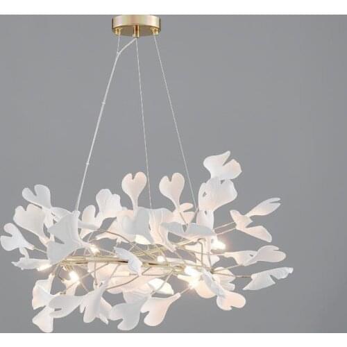 Postmodern Petal hanging Light Simple Living Room Chandelier Nordic Bedroom Ceramic Hanging Lamps New led Home Chandelier Lights