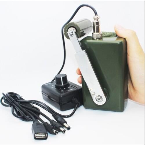 30W/28V Portable Dynamo Phone Charger Military 30W/0-28V Hand Crank Generator Outdoor Mobile Phone Computer Charging
