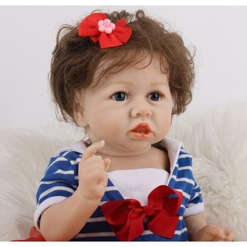 58cm Simulation Baby Rebirth Doll Baby Early Education Toys Photography Props Full Body Silicone and Cloth Doll Comfortable