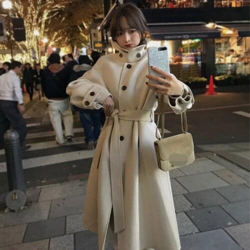 Woolen Loose Coat Girls Long Fund 2019 Popular Ji Hch Basis Wind Overknee Womens Woollen Overcoat