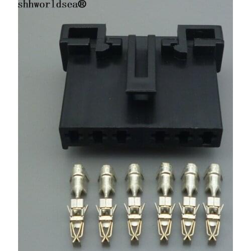 Shhworldsea 6 Pin 2.8mm Electrical Plug Connector Auto Electric Female Wiring Harness Connectors With Terminals