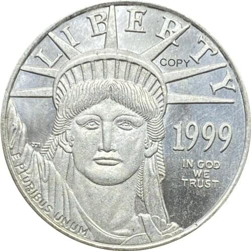 United States Of America 1999 Year Statue of Liberty 25 Dollars Eagle Bullion Coinage Plated Silver Copy Commemorative Coins