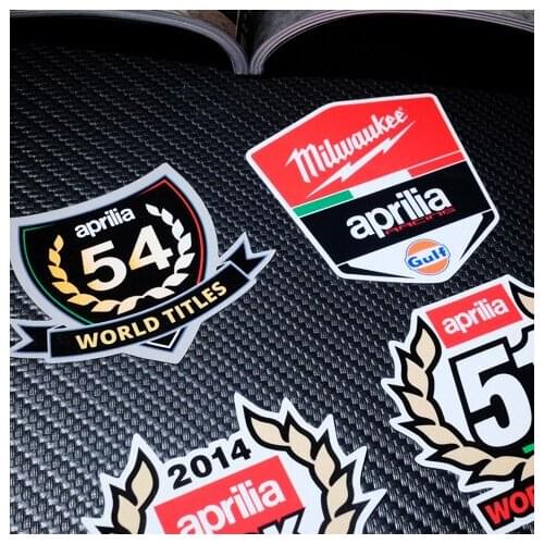 Car Styling and Decals Motorcycle Helmet Laptop Oil Tank Decorate Sticker for Commemorative Label RSV4 GPR125 SR MAX300