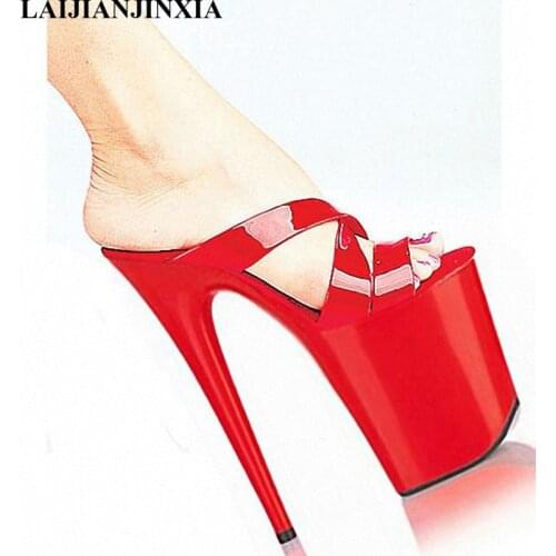 LAIJIANJINXIA Women Red Platform 10CM shoes Classic Sexy Toe Pumps High Heels Womens Shoe 20cm High Heels Dance Shoes
