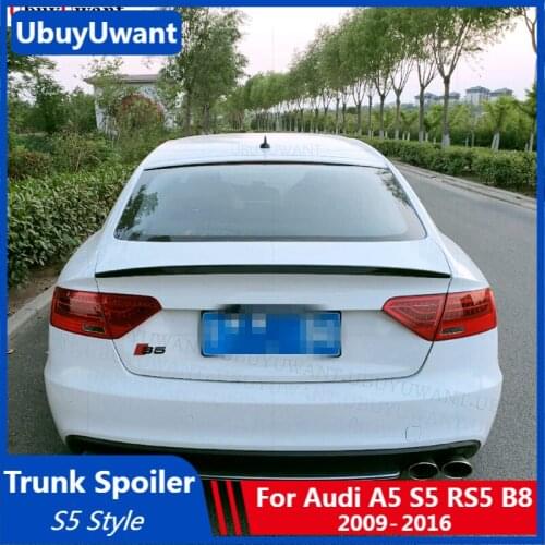 UBUYUWANT S5 Style Trunk Spoiler Wing for Audi A5 S5 RS5 B8 2Doors / 4Doors 2009-2016 Rear Lip Spoiler Car Tail Wing Decoration