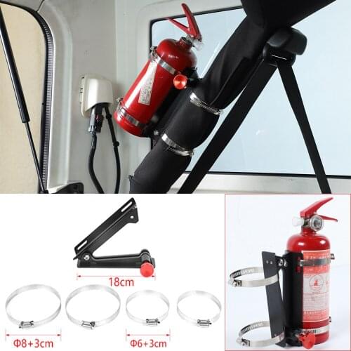 Car Universal UTV Roll Bar Fire Extinguisher Holder Bracket Kit For for Jeep Wrangler TJ JK JL JT Gladiator Car Accessories
