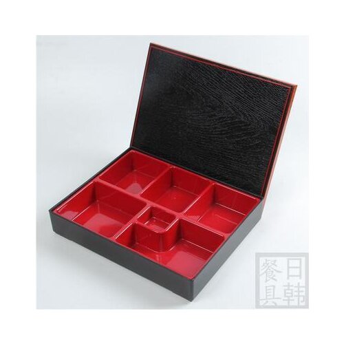 Japanese sushi lunch box picnic snack meal box fast food business container packages plastic Japan bento lacquer dining box