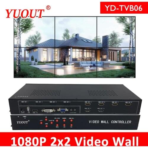 YUOUT YD-TVB06 HDMI Video Wall Controller 2X3 HDMI+VGA+DVI+USB LED/LCD Support 180 Degree Rotation Splicing Processor
