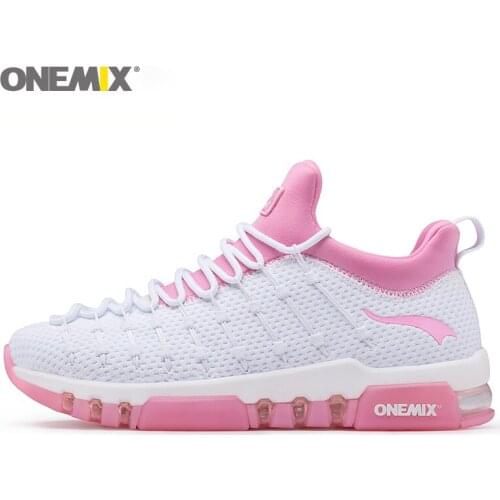 ONEMIX High Quality Air Cushion Women Running Shoes Breathable Casual Sport Shoes Light Tenis Outdoor Jogging Slip-on Sneakers