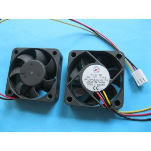 1 Pcs Brushless DC Cooling Fan 12V 5015B 7 Blades 50x50x15mm 3pin Ball-bearing