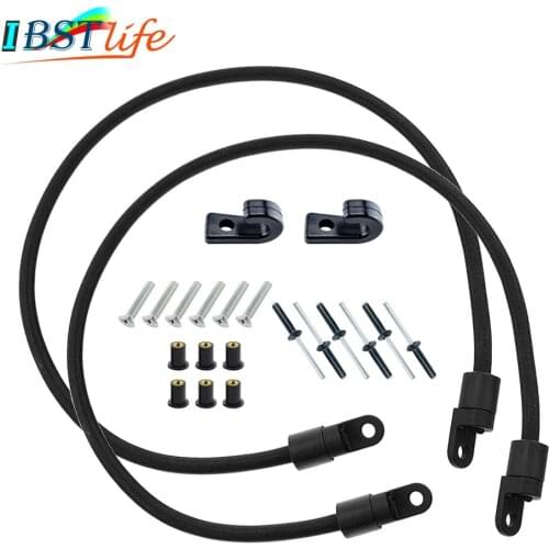 2X Kayak Paddle Keeper boat Bungee Paddle Holder Canoes paddle clip Marine Rigging Accessory with J Hooks and Screws Or Rivets