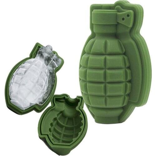 3D Grenade Shape Ice Cube Mold Tray Party Bar Drinks Whiskey Wine Ice Maker Silicone Ice Cream Maker Kitchen Tools