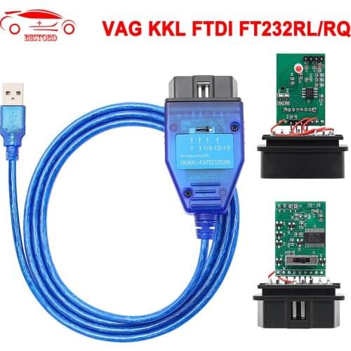 VAG COM 409 KKL FIATECUSCAN FTDI FT232RL/RQ OBD OBD2 Car Diagnostic Interface Cable For VW/Audi/Skoda/Seat VAG-COM Scanner Tool