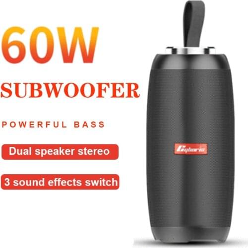 60W High Power Bluetooth Speakers TWS Waterproof Portable Column For PC Computer Powerful Subwoofer Boom Box Music Center Radio
