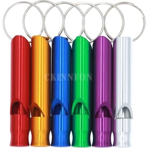 600Pcs/Lot Aluminum Alloy Whistle Keyring Keychain Mini For Outdoor Emergency Survival Safety Sport Camping Hunting