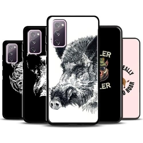 Cute wild boar funny Cartoon Case For Samsung Galaxy Note 20 Ultra Note 9 10 S10e S8 S9 S10 S21 Plus S20 FE Coque
