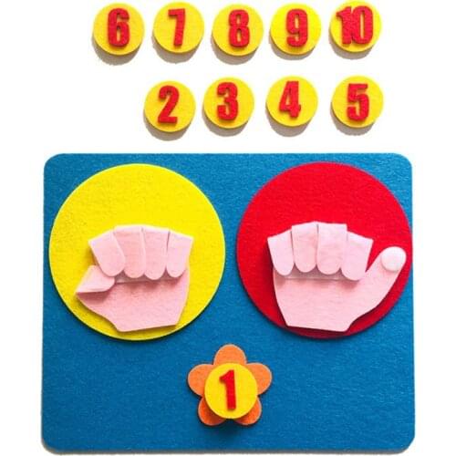 Children Maths Toys Finger Counting 1-10 Learning Kindergarten Mathematics Toy