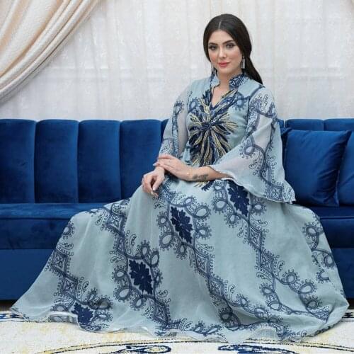 Turkey Islam Muslim Eid Mubarak Ramadan Abaya Dubai Long Dress Caftan Maroc Kaftan African Dresses For Women Robe Longue Femme