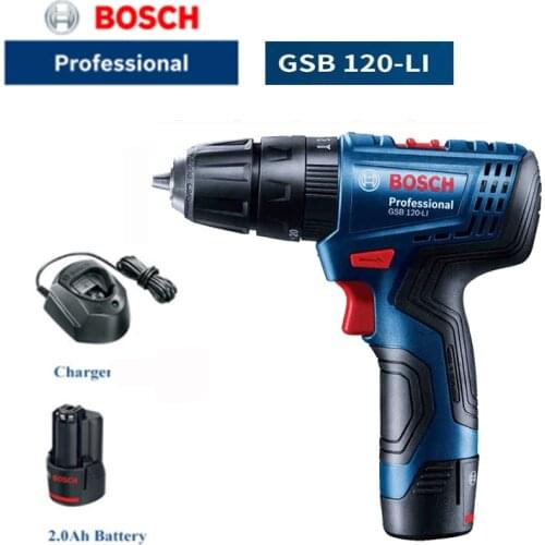 Bosch GSB120-LI 12V Electric Drill Lithium Battery Hand Drill Multi-Function Impact Wrench/Driver Bosch Power Tool Rechargeable