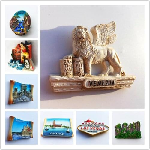 Europe and America scenery 3D Tourist Souvenir Refrigerator Magnets Decoration Articles Handicraft Collection Handicraft Gift