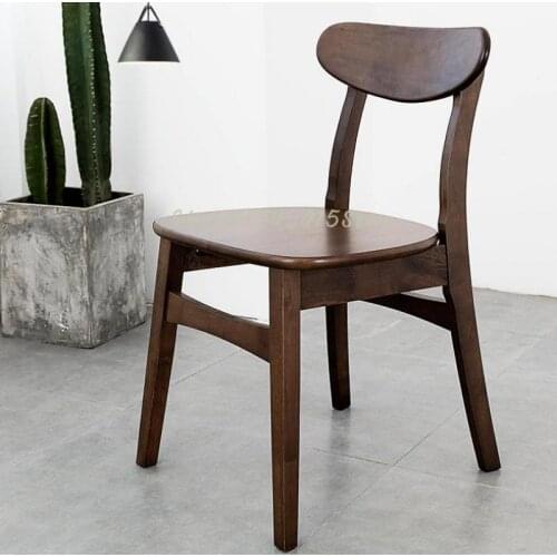 Imported Solid Wood Dining Chair Home Nordic Dining Table Chair Modern Minimalist Backrest Stool