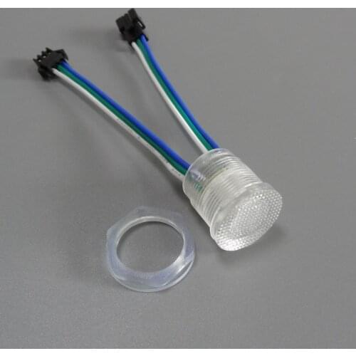 Addressable 20mm diameter;DC5V;UCS1903/WS2811 RGB full color led smart module;0.24W(one 5050 SMD LED);IP68;clear cover