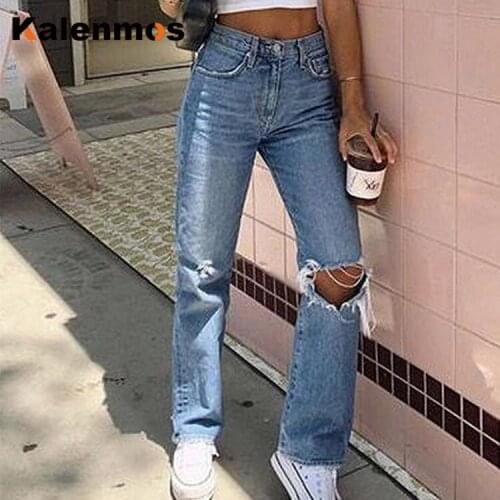 Kalenmos Women's Straight Jeans