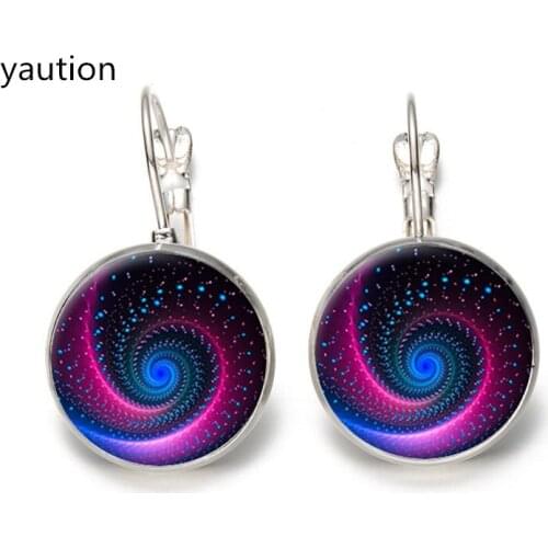 Hot! Fashion 2017 Galaxy Earth Personality Vintage Earrings Jewelry Accessories Handmade Glass Dome Pendant
