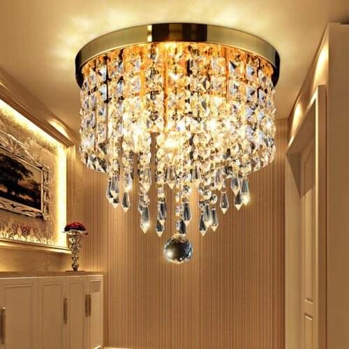 Modern LED crystal chandelier, living room chandelier, corridor, porch, balcony, bedroom, indoor chandelier