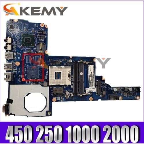 AKemy Laptop motherboard For HP 450 250 1000 2000 HM75 I5 support Mainboard 6050A2493101-MB-A02 685107-501 685107-001 SLJ8F